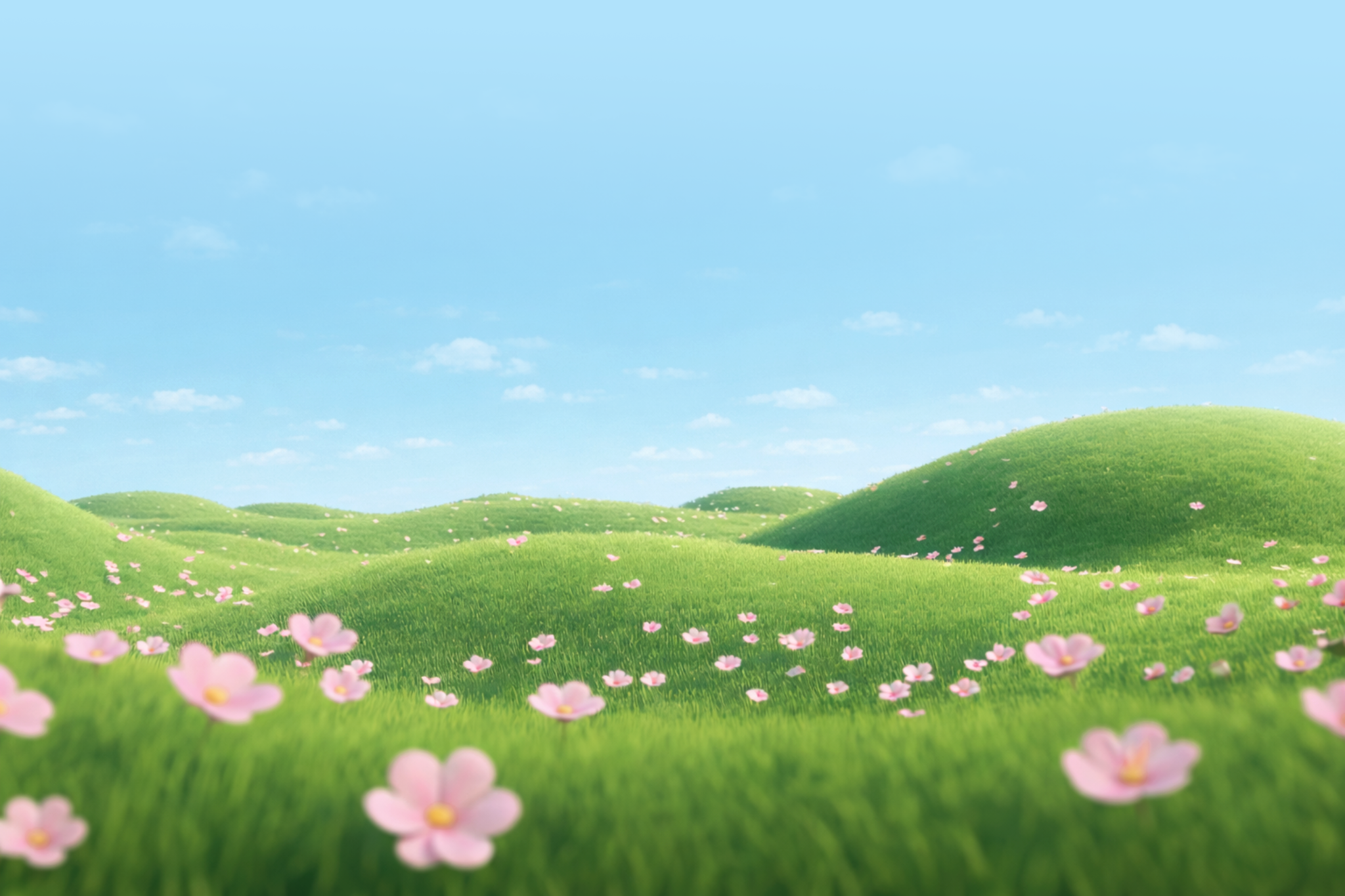 3D meadow landscape